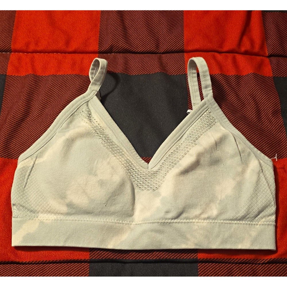 Maidenform Girls White Solid Wireless Pullover Sports Bra Medium Support M